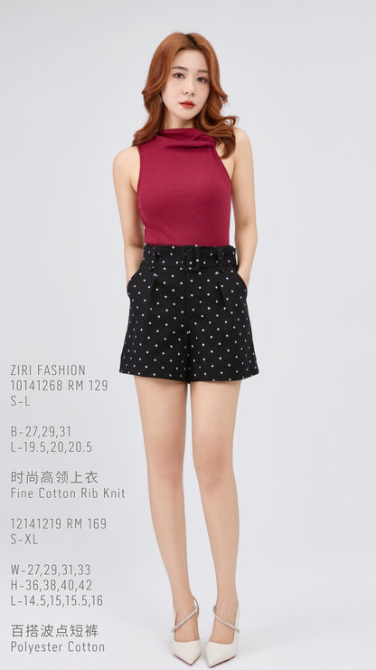 Ziri High Waisted Polka Shorts