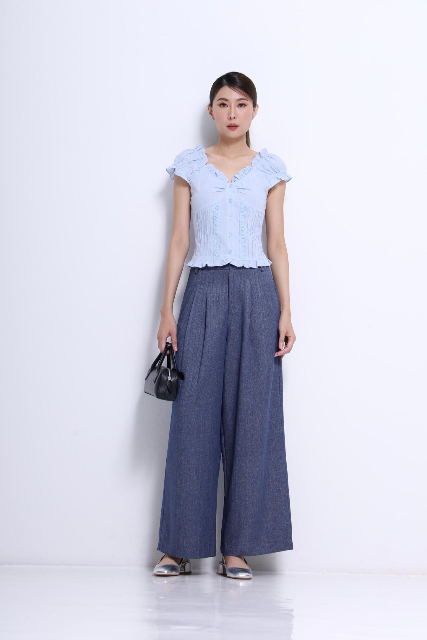 Giselle V-Neck Ruffle Blouse