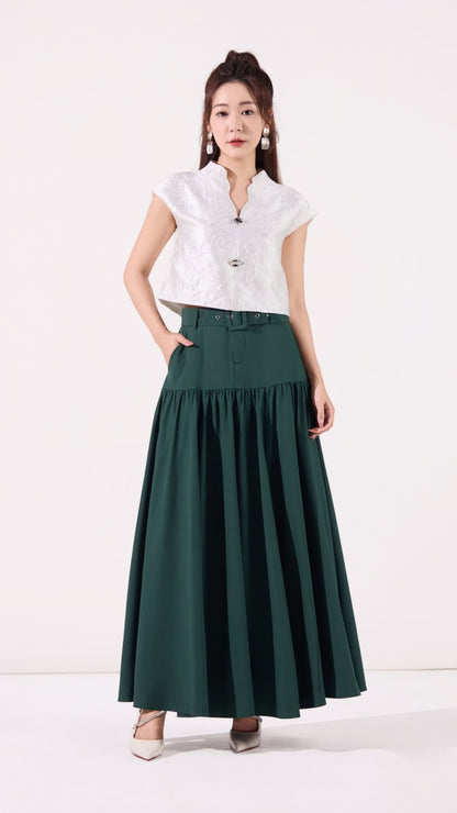 Lei Oriental V-Neck Qipao Top