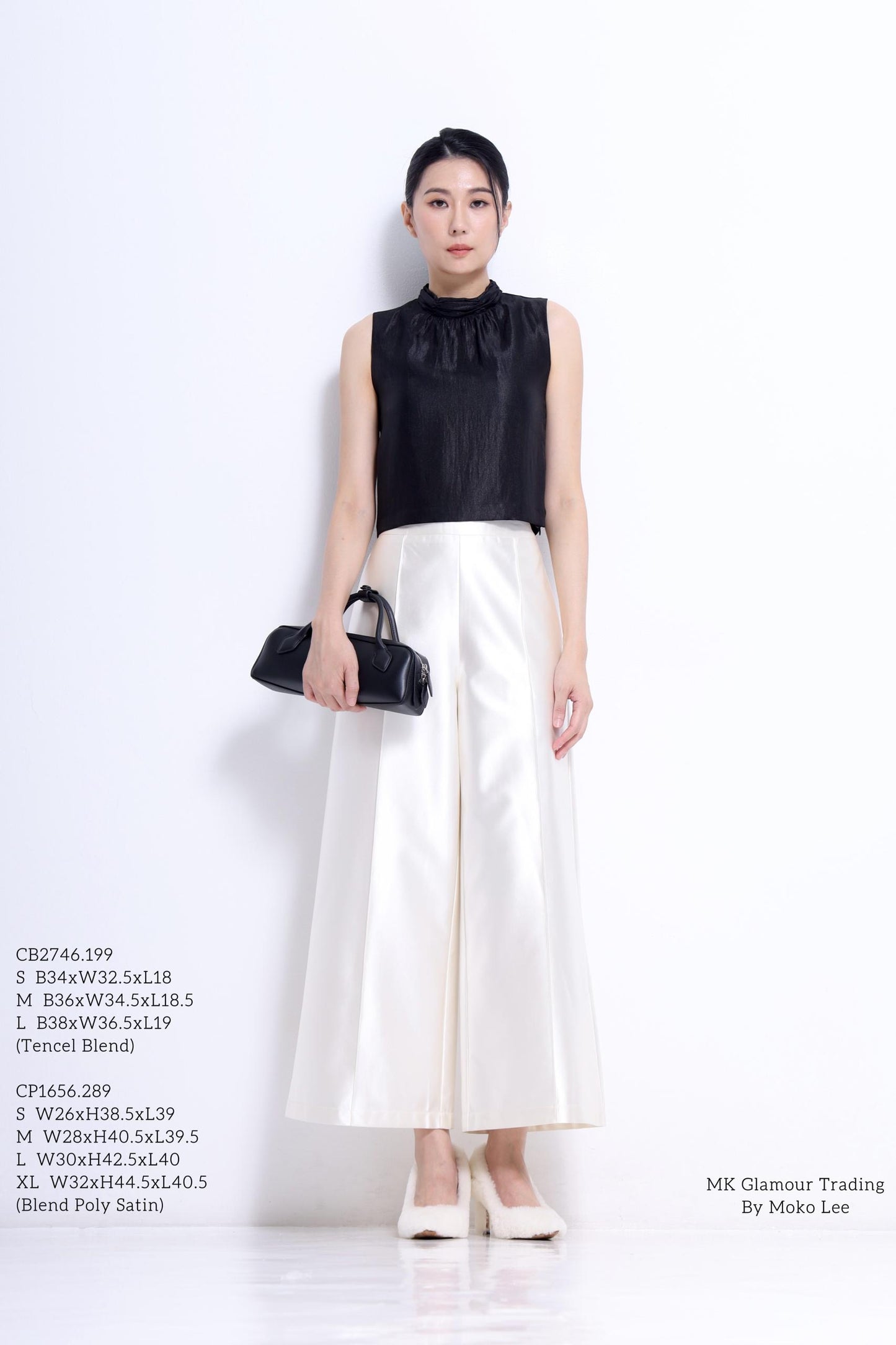 Veron Round Neck Satin Top