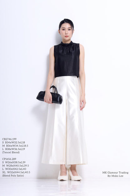 Veron Round Neck Satin Top