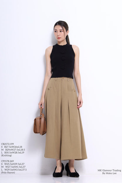 Camille Rose Ribbed Knit Top