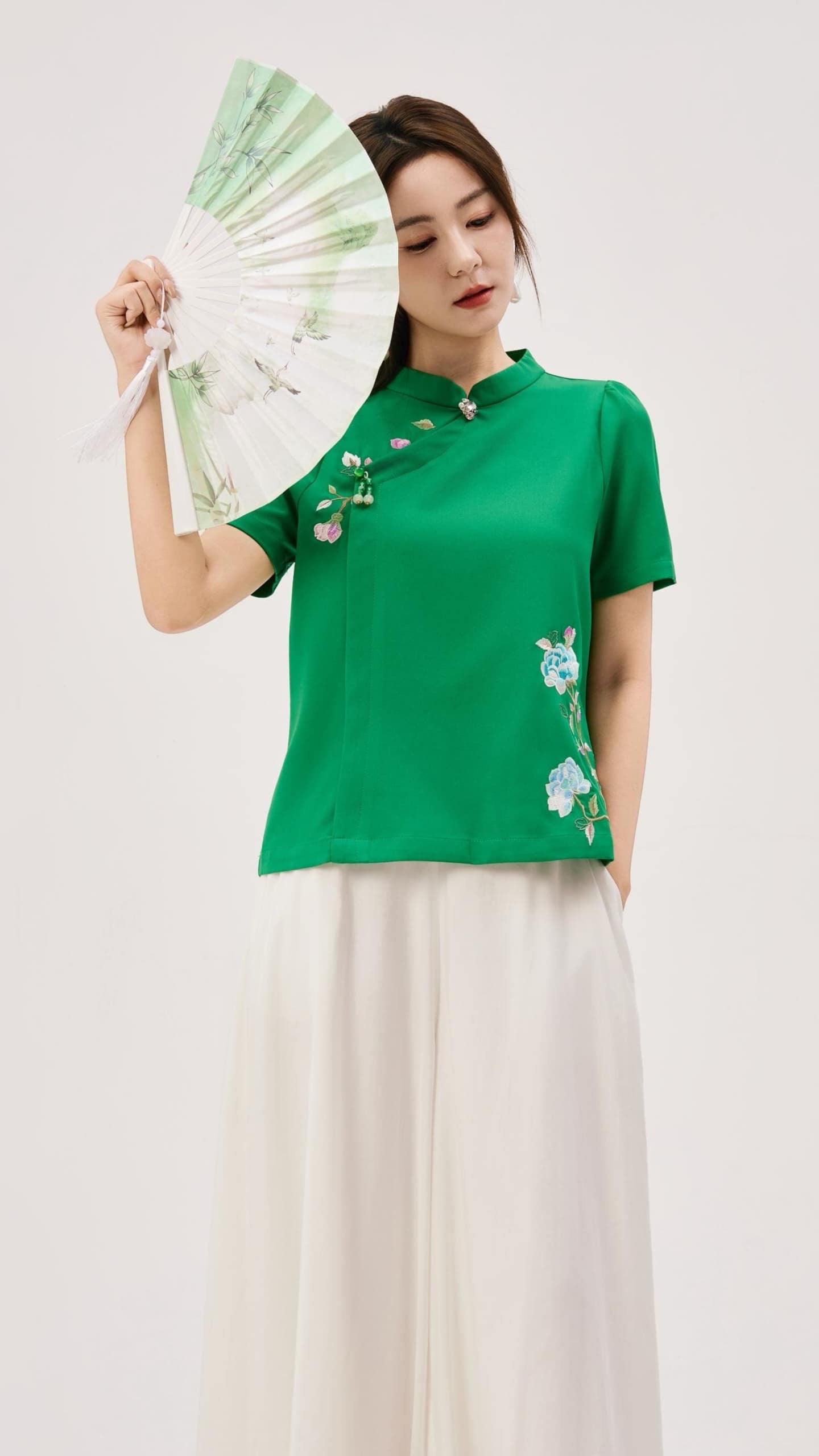 Shuang Oriental Floral Top