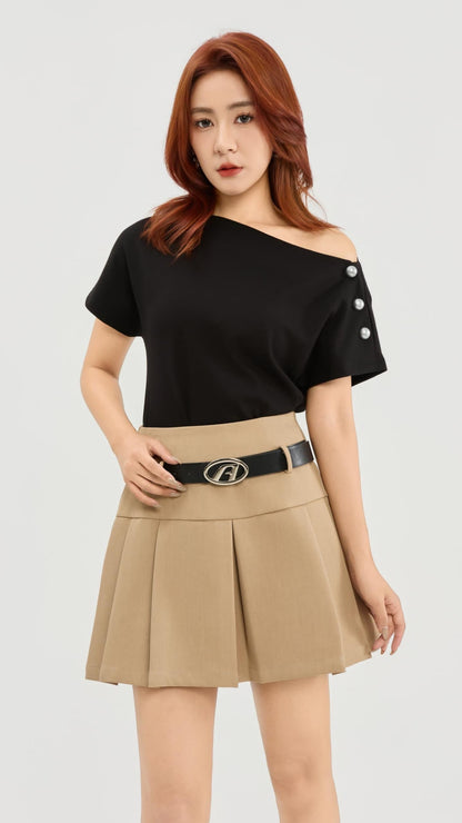 Ziri Drop Shoulder Asymmetrical Top