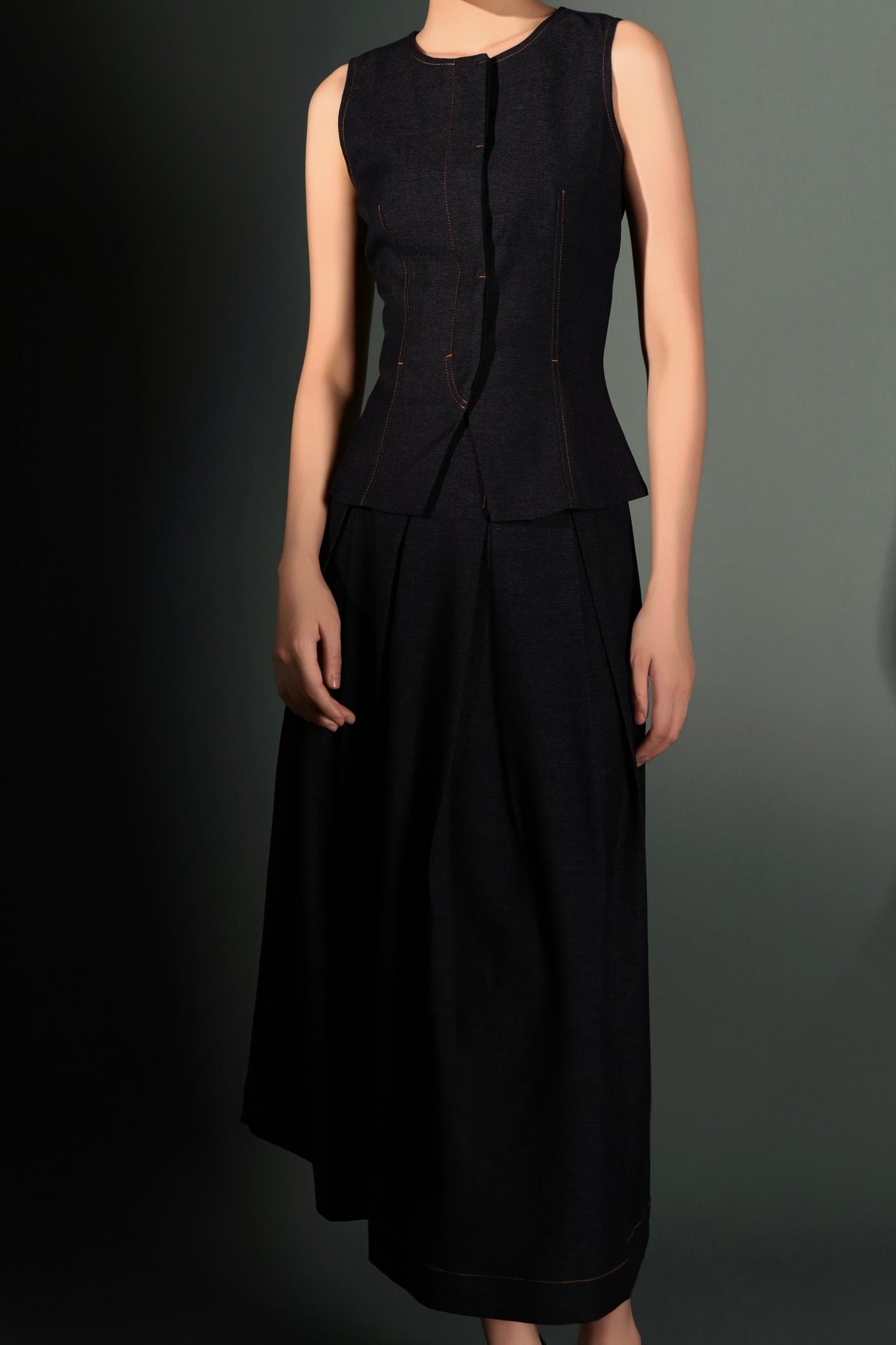 Nikki V-Neck Button Down Vest Top