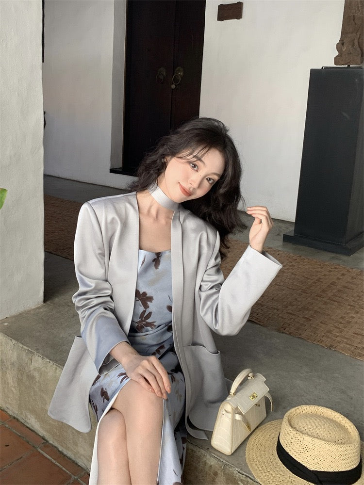 Zena Oversized Linen Blazer