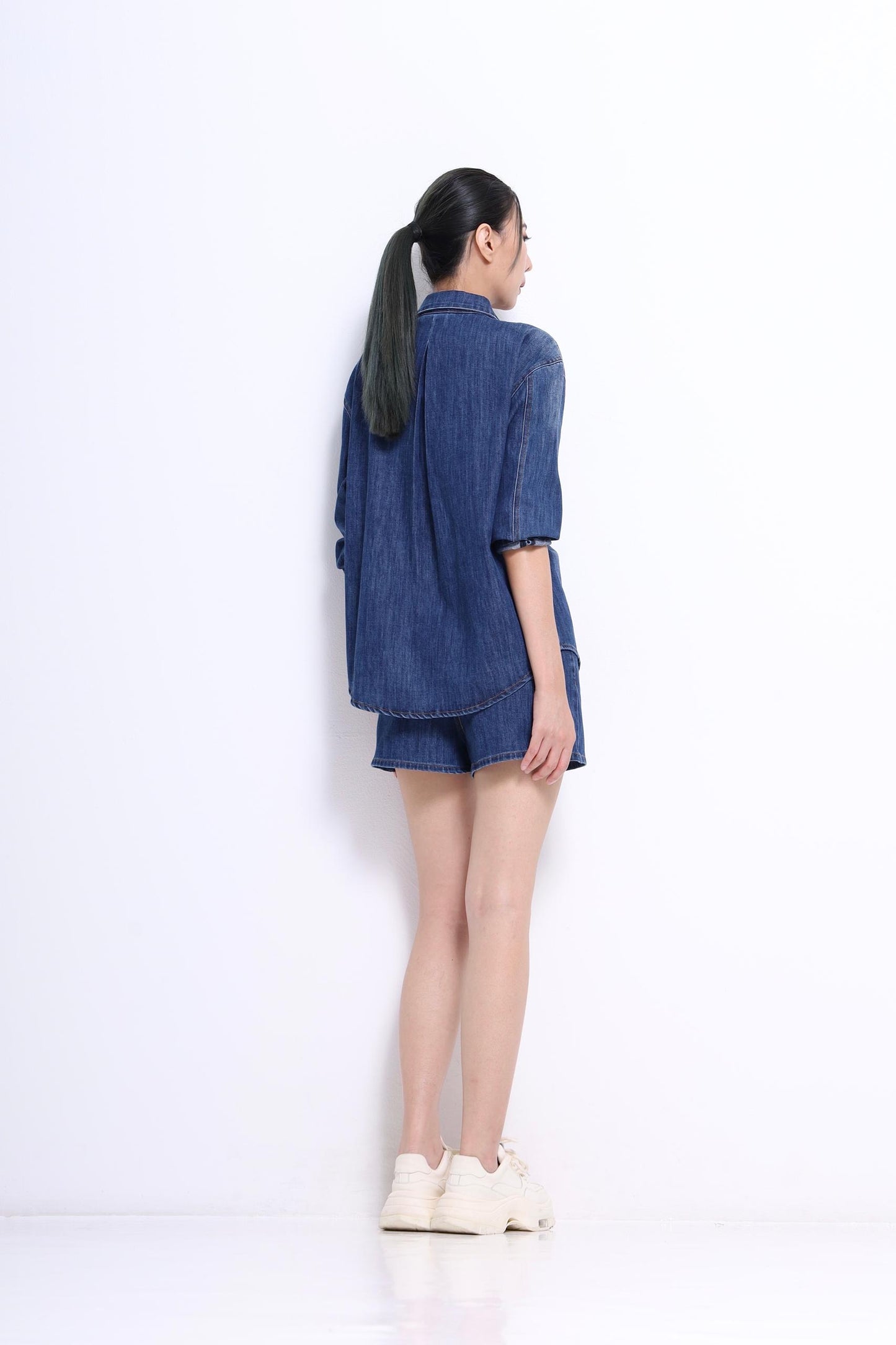 Mandy Washed Denim Shorts
