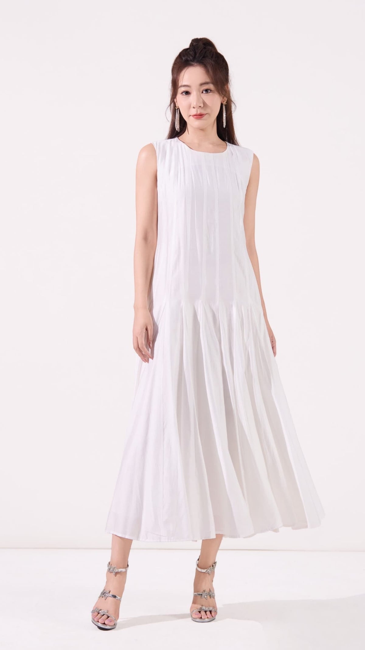 Ziri Tencel Pleated Dress