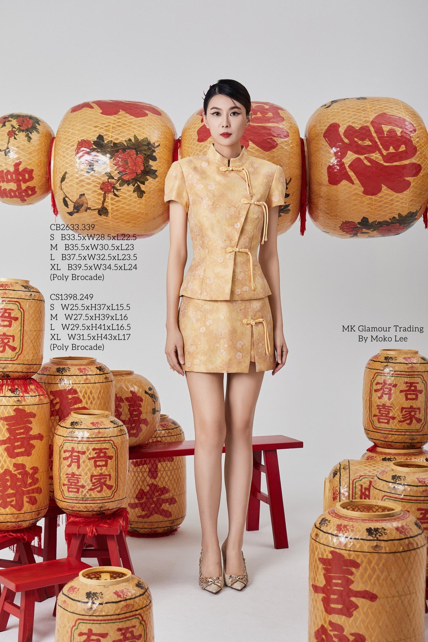 Xuan Orient Fitted Mandarin Blouse