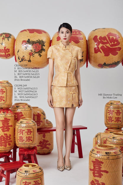 Xuan Orient Fitted Mandarin Blouse