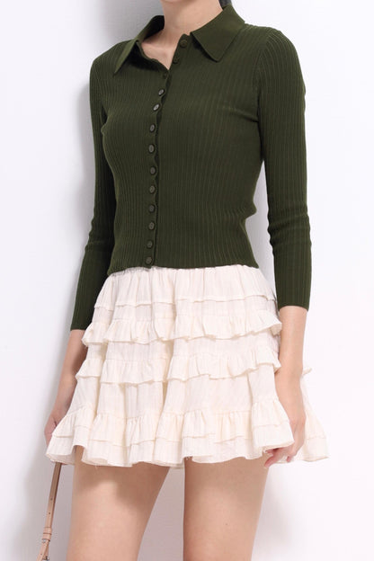 Jess Button Down Knit Top