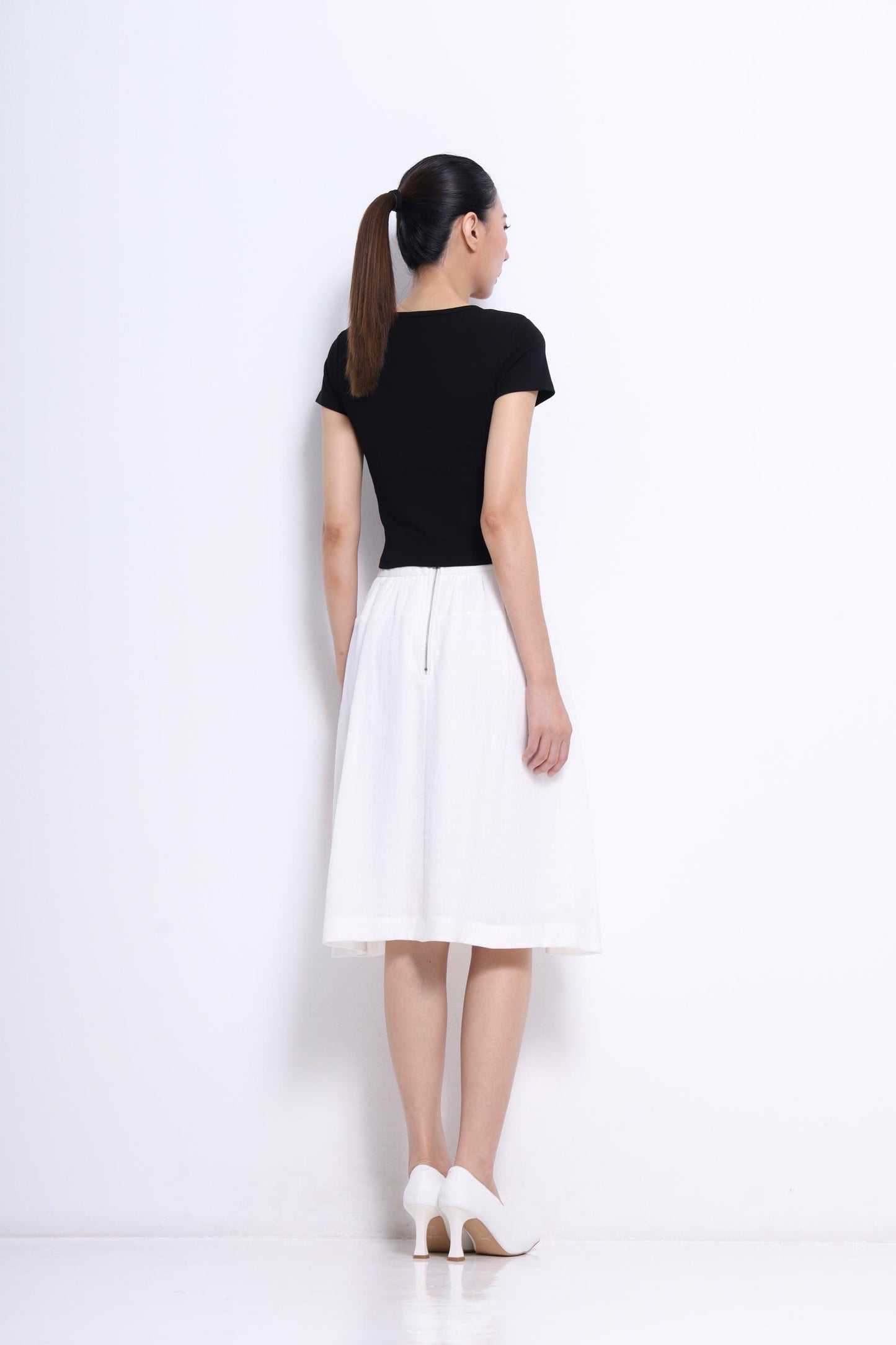 Lindy A-line Midi Skirt