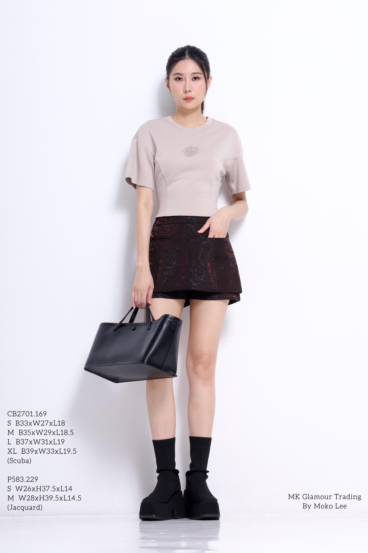 Trish Rose Beaded Scuba Tee