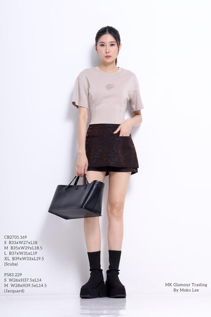 Trish Rose Beaded Scuba Tee