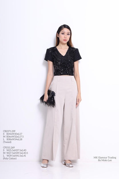 Letitia Open Slit Wide Leg Pants