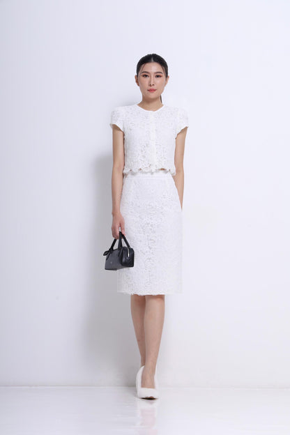 Stacey Cropped Lace Top