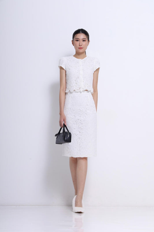 Stacey Cropped Lace Top