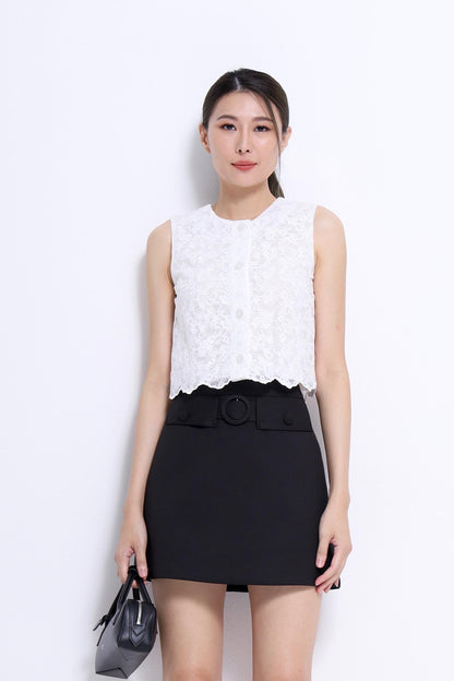 Lily Lace Scallop Top