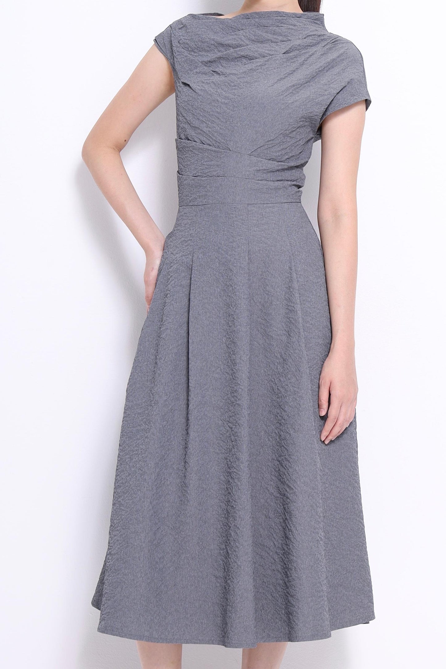 Sia Asymmetrical Drape Dress