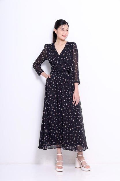 Lilian Chiffon Floral Dress