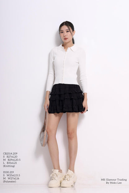 Jess Button Down Knit Top