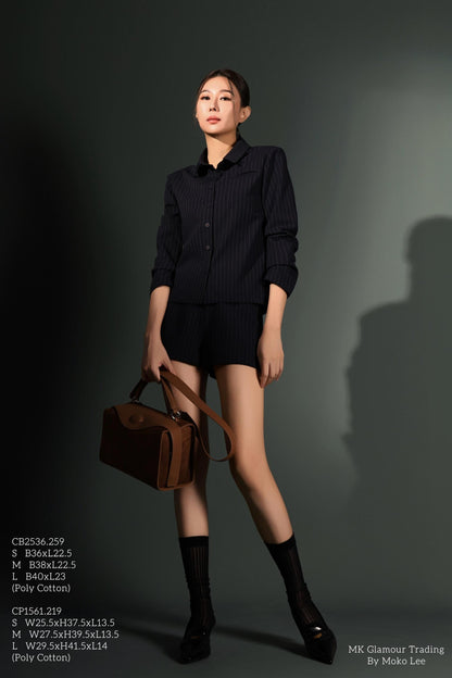 Lena Pinstripe Loose Shirt