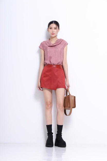 Elena Cowl Neck Satin Top