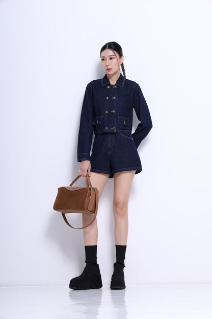 Natalie Washed Denim Shorts