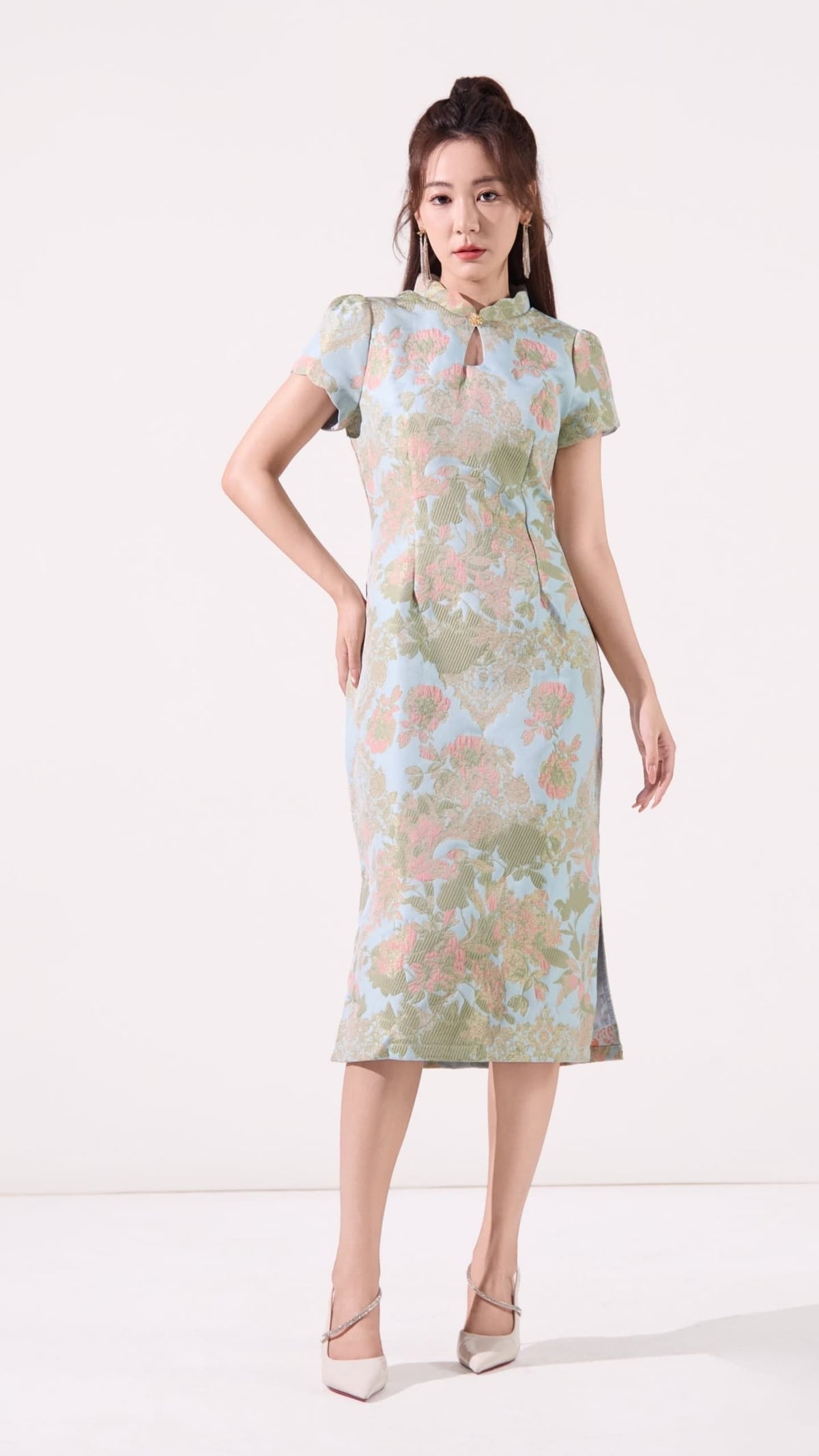Ziri Jacquard Qipao Dress