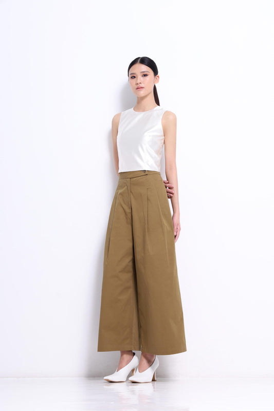 Veronica Round Neck Satin Top