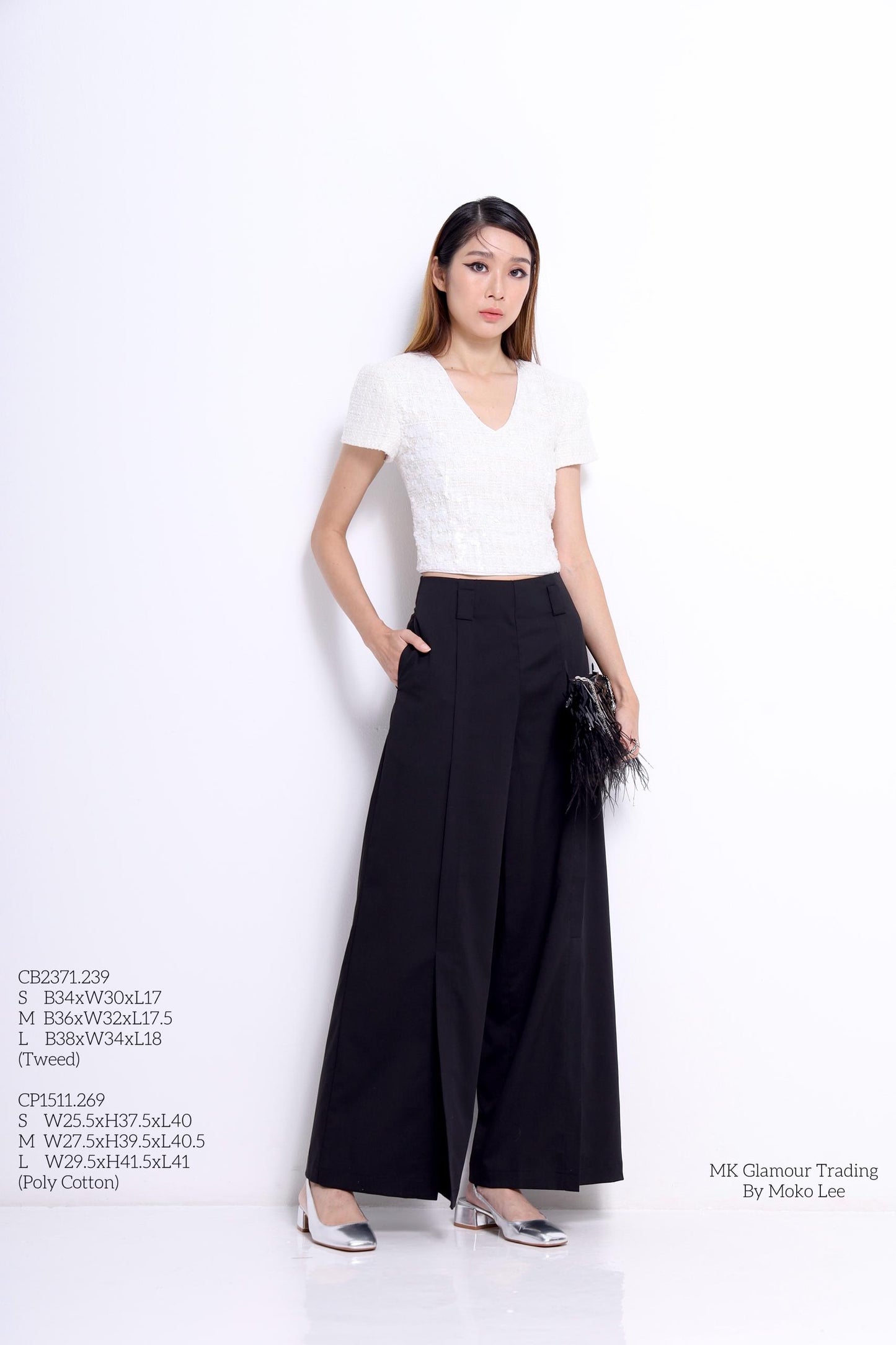 Letitia Open Slit Wide Leg Pants