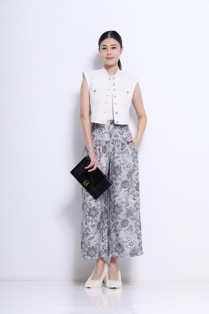 Kaia Cropped Denim Vest