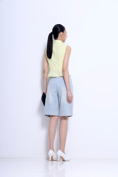 Nim Sleeveless Peplum Shirt