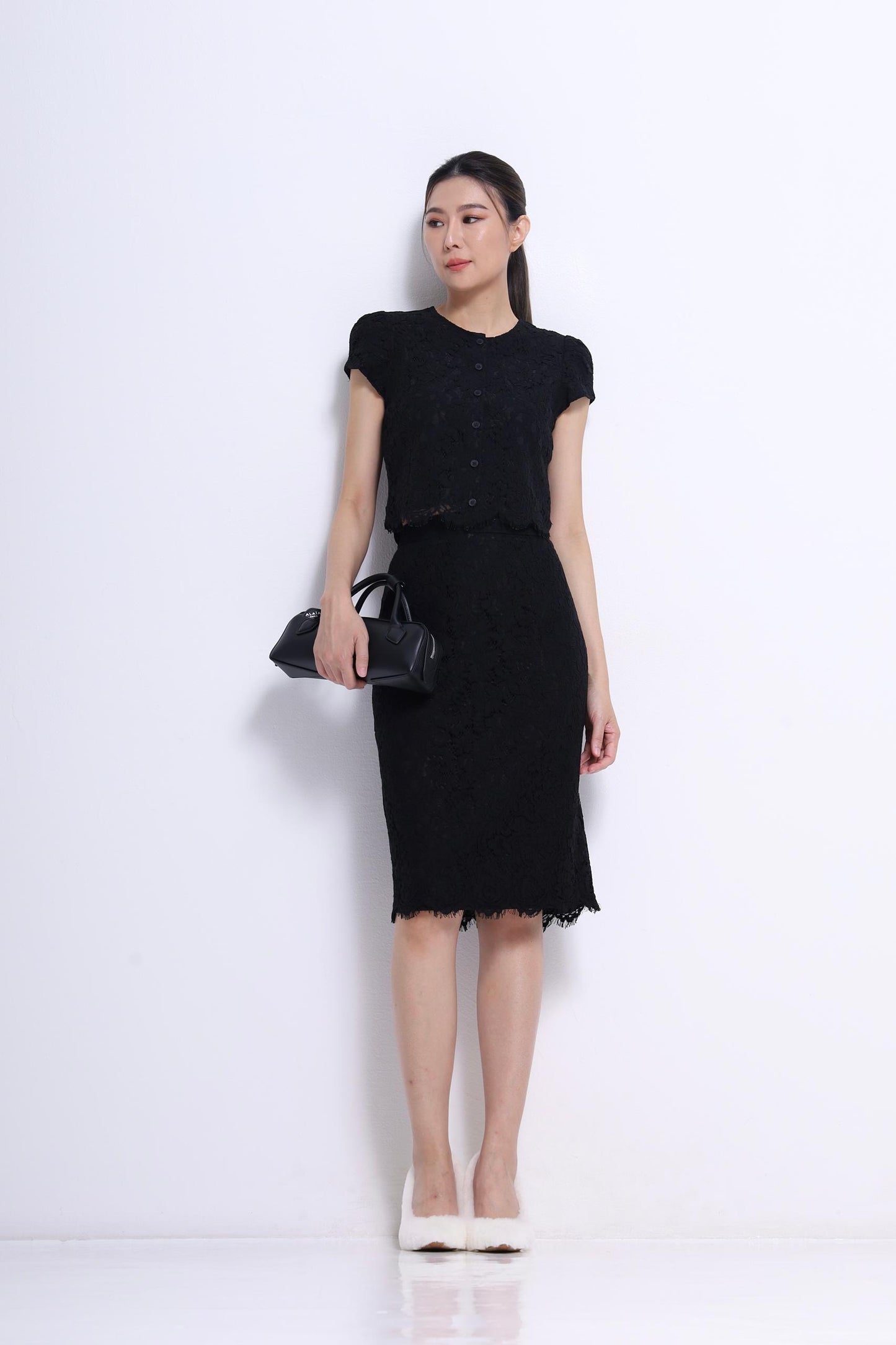 Stacey Cropped Lace Top