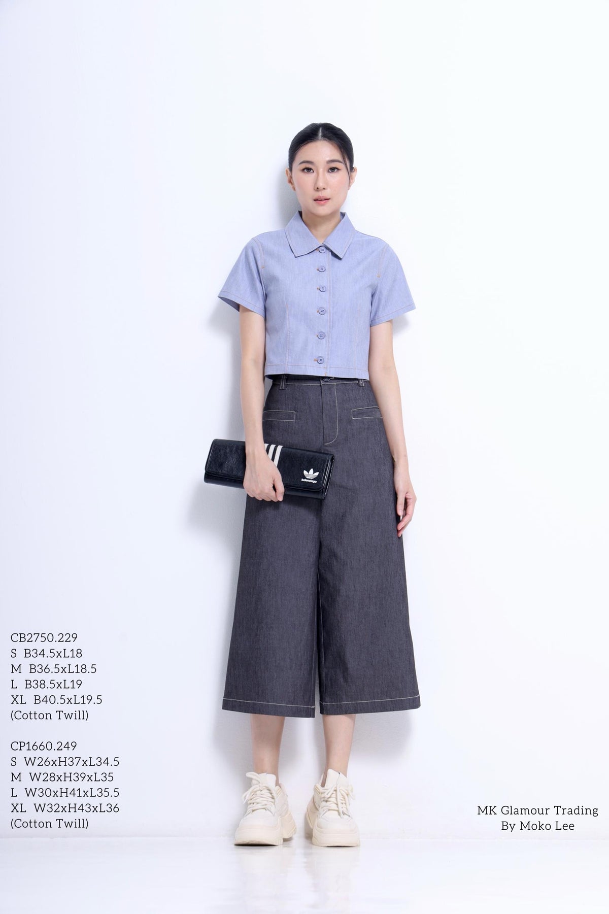 Tassy Button Down Cropped Shirt