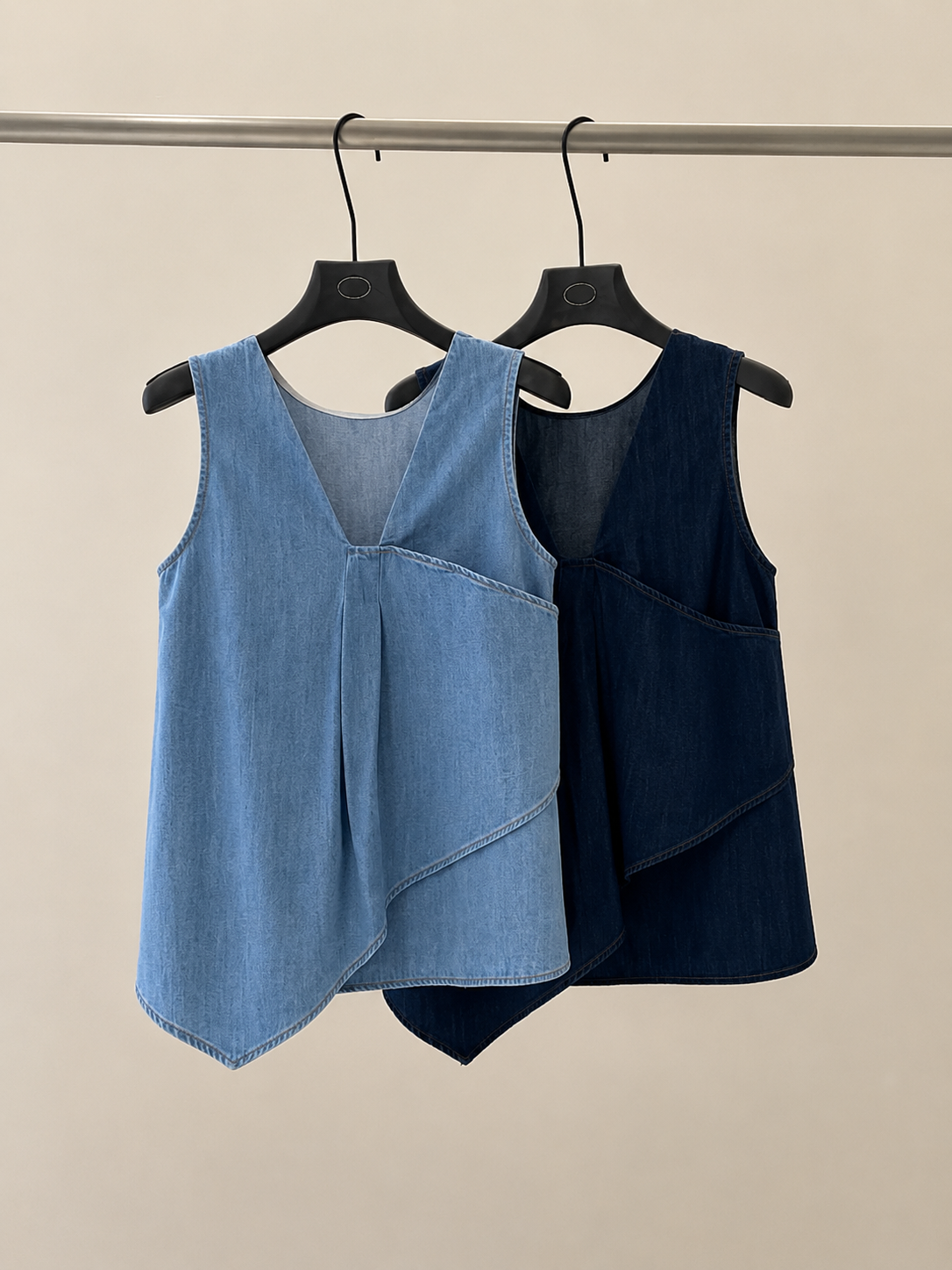 Tiana Asymmetrical Denim Top