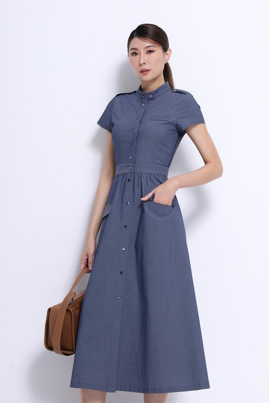 Taia Aline Bi-Material Dress