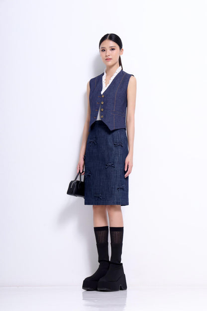 Bella Lace Collar Tailored Vest