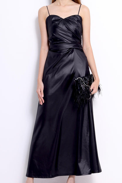 Dani Leather-like Evening Dress