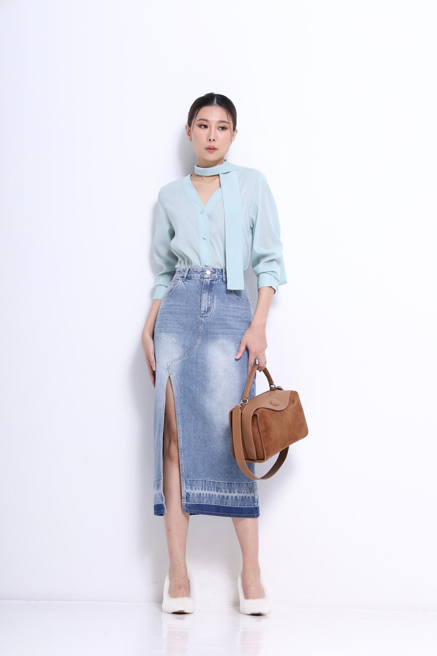 Marie V-Neck Chiffon Blouse