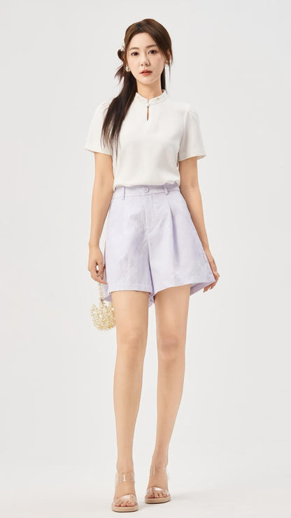 Su Oriental Embroidered Qipao Top