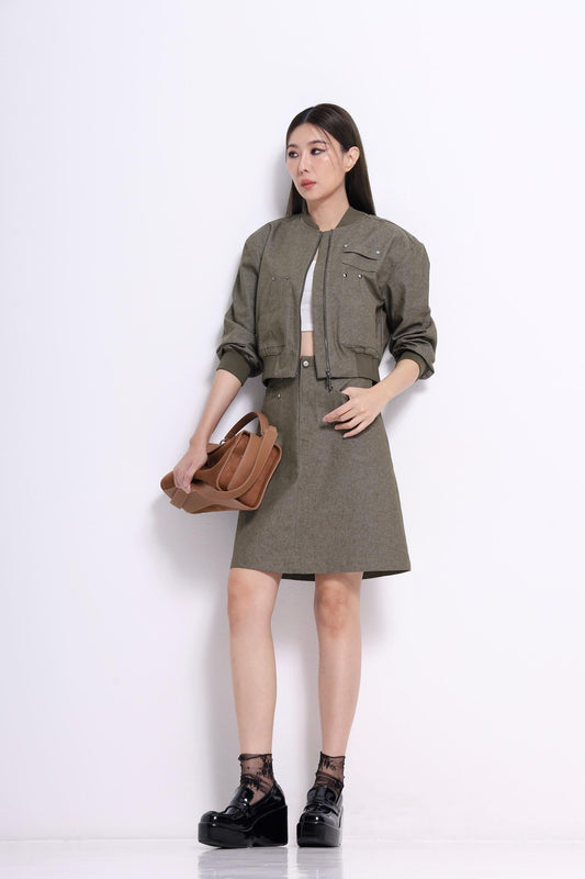 Zenda Denim Midi Skirt