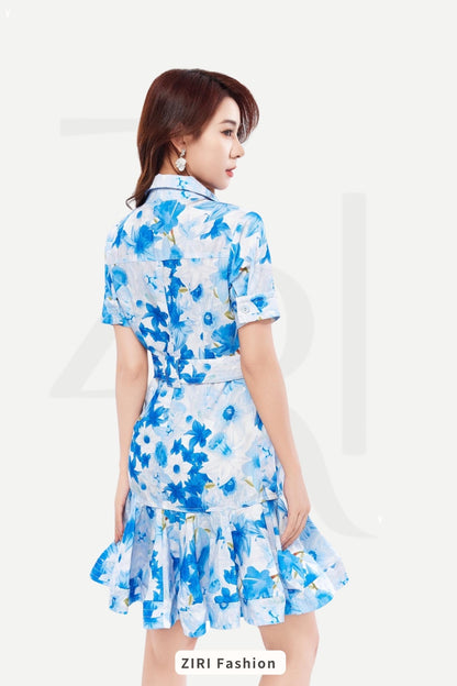 Monet A-line Floral Dress