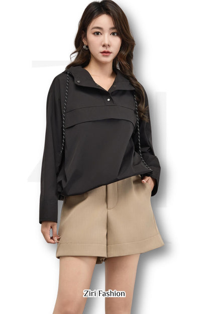 Ziri Belted High Waisted Shorts