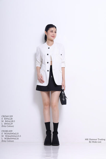 Dana Pinstripe Mini Skirt