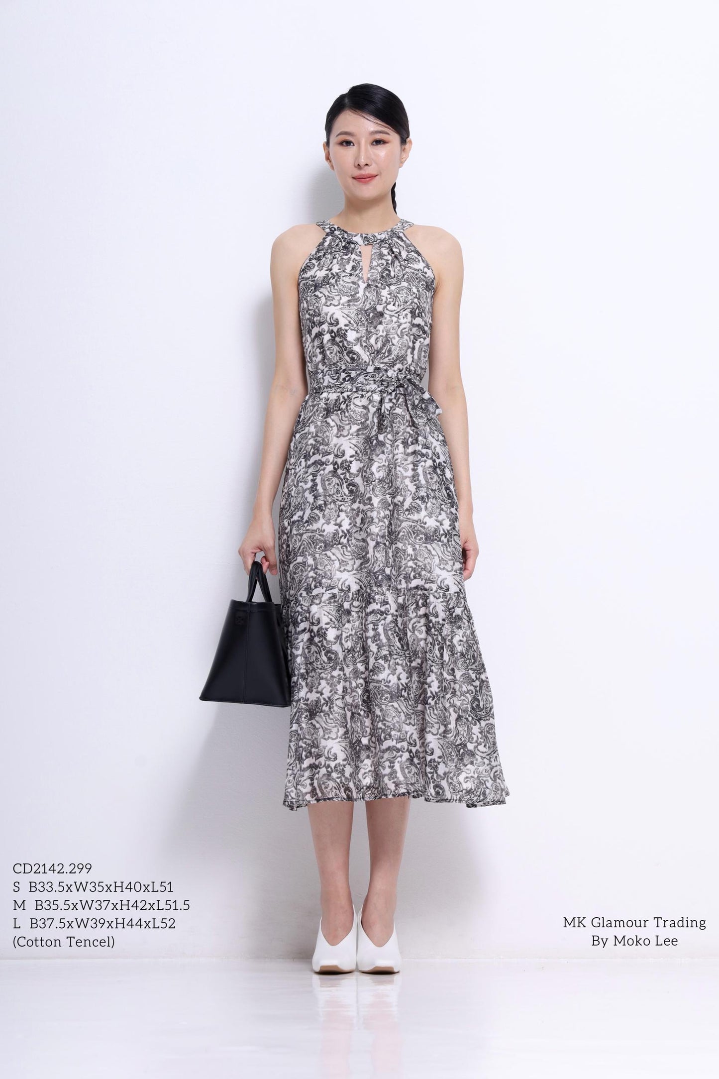 Mona Cut In Printed Dress