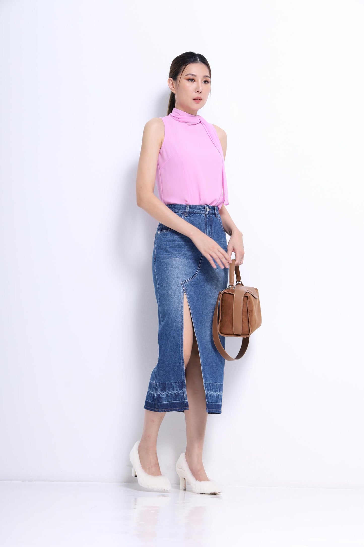 Marie Neck Tie Chiffon Blouse