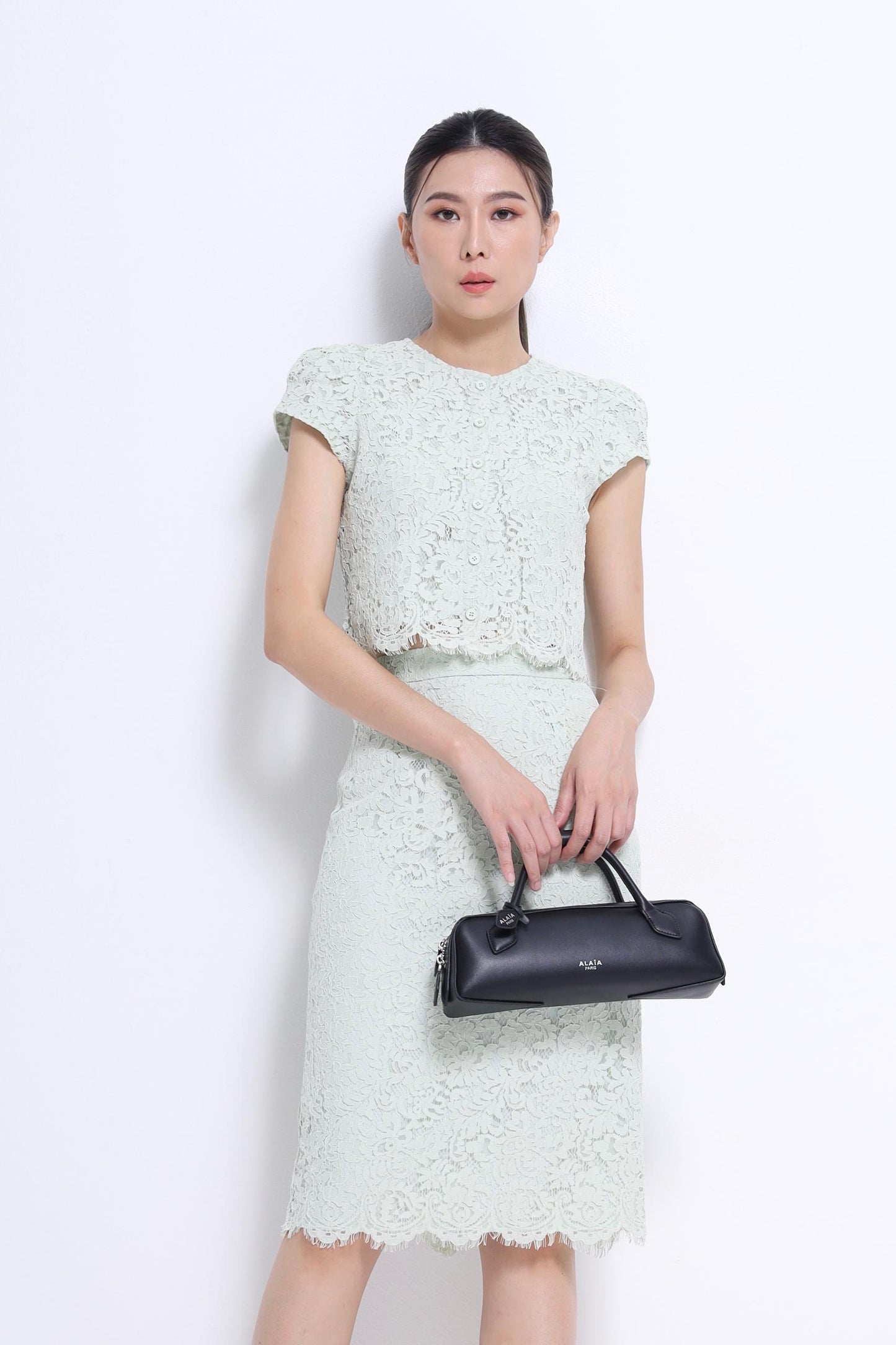 Stacey Cropped Lace Top