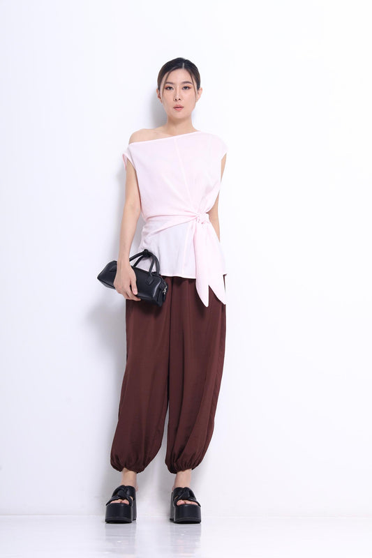 Dyana Asymmetrical Side-Tie Top