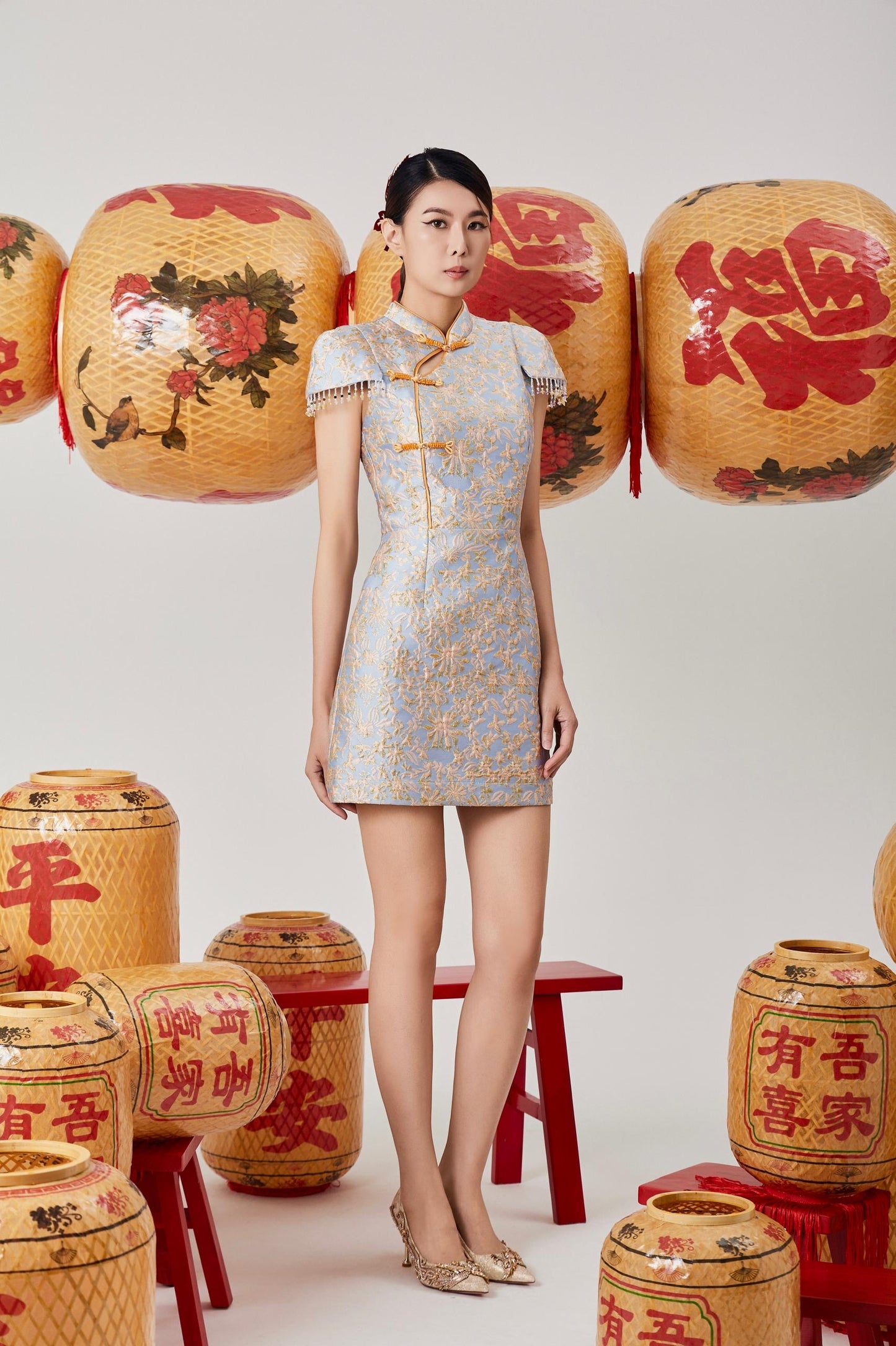 Cai Orient Pearl Qipao Dress